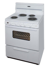 30 in. Freestanding Electric Range in White