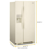 33-inch Wide Side-by-Side Refrigerator - 21 cu. ft.