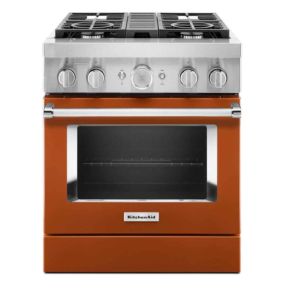 KitchenAid® 30'' Smart Commercial-Style Dual Fuel Range with 4 Burners