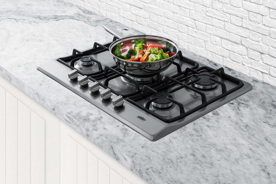 27" Wide 5-burner Gas Cooktop