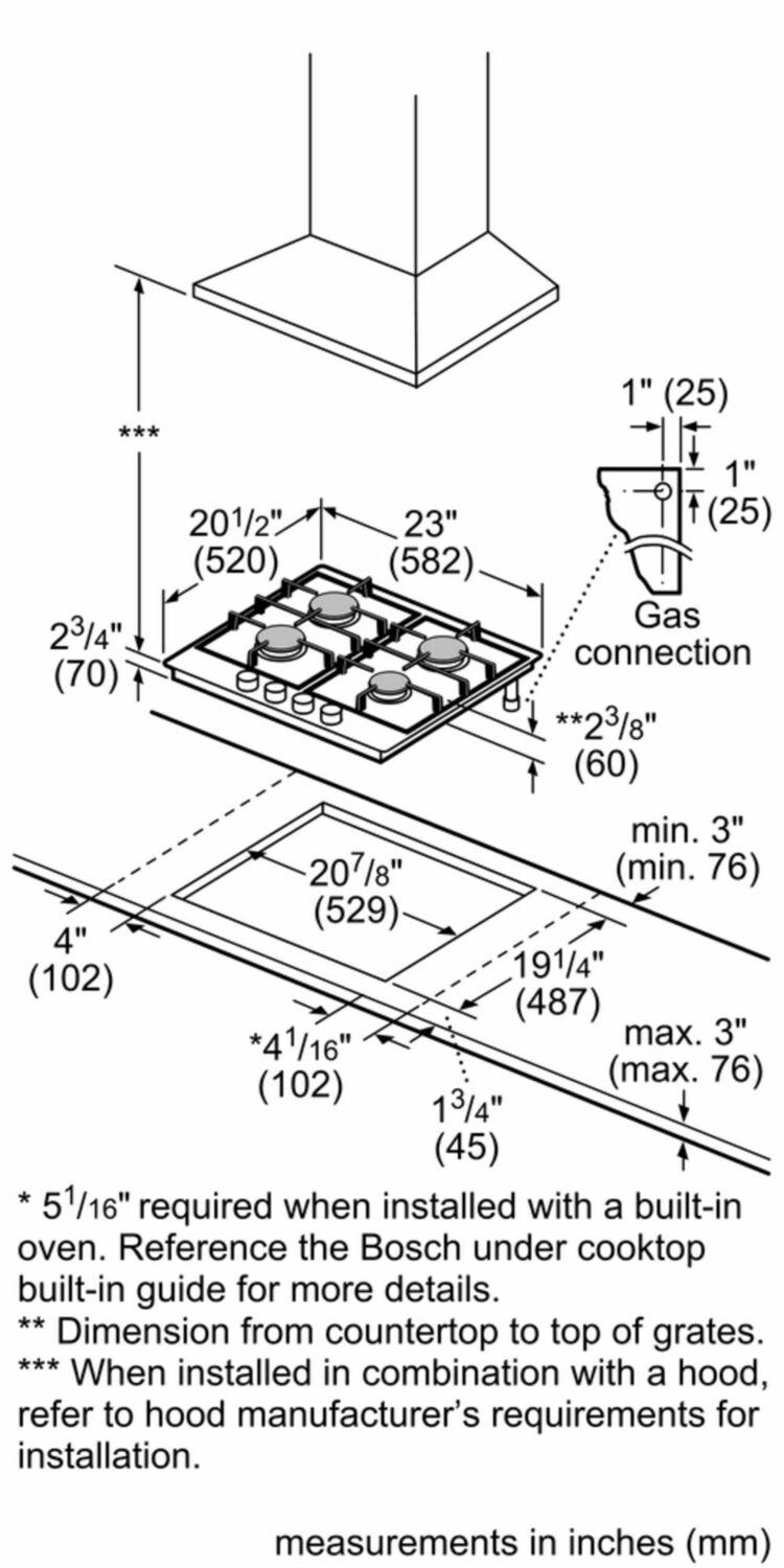 500 Series, 24" Gas Cooktop, 4 Burners, Stainless Steel