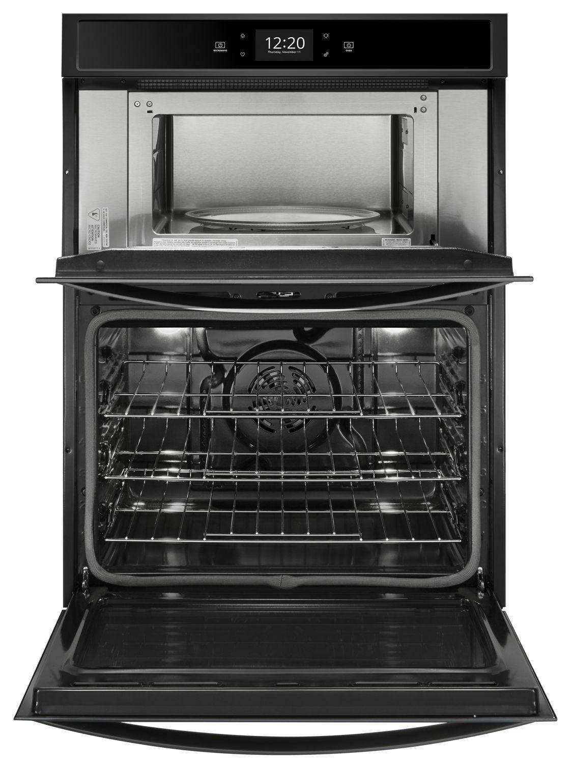 6.4 cu. ft. Smart Combination Wall Oven with Touchscreen - Black