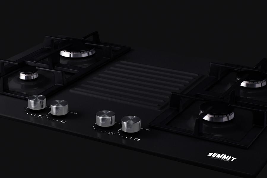 30" Wide 4-burner Gas Cooktop