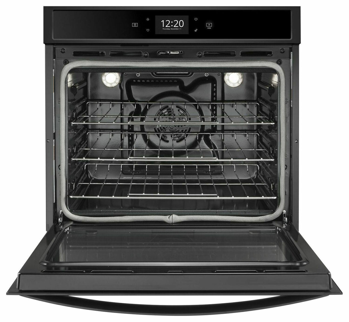 4.3 cu. ft. Smart Single Wall Oven with True Convection Cooking - Black