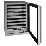 Hwc524 24" Wine Refrigerator With Stainless Frame Finish and Left-hand Hinge Door Swing and Lock (115 V/60 Hz)