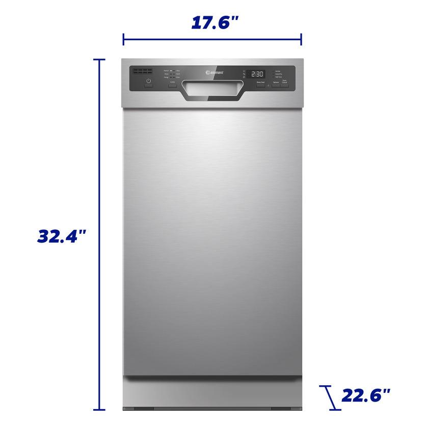 Element 18" Front Control Built-In Dishwasher - Stainless Steel (ENB6631PEBS)