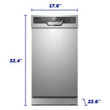 Element 18" Front Control Built-In Dishwasher - Stainless Steel (ENB6631PEBS)