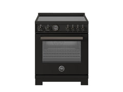 30 inch Induction Range, 4 Heating Zones, Electric Self-Clean Oven Carbonio