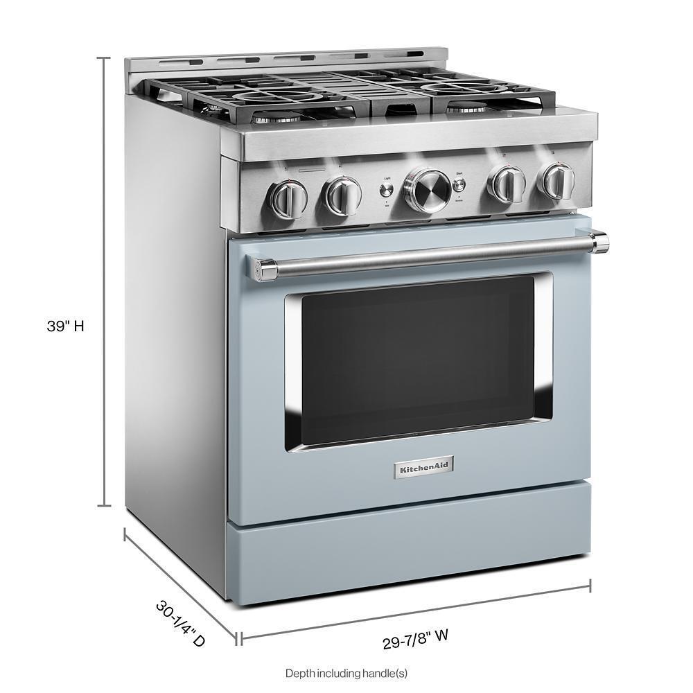 KitchenAid® 30'' Smart Commercial-Style Gas Range with 4 Burners