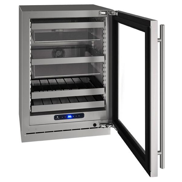 Hbv524 24" Beverage Center With Stainless Frame Finish and Right-hand Hinge Door Swing and Lock (115 V/60 Hz)