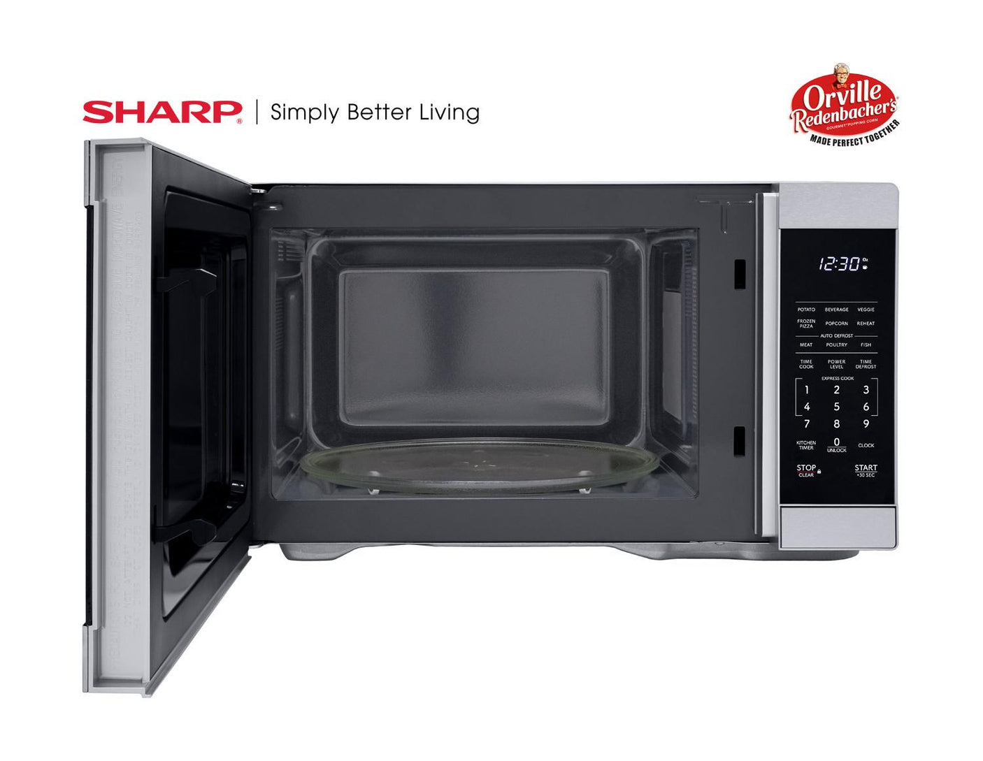 Sharp 1.1 cu. ft. 1000W Stainless Steel Countertop Microwave Oven