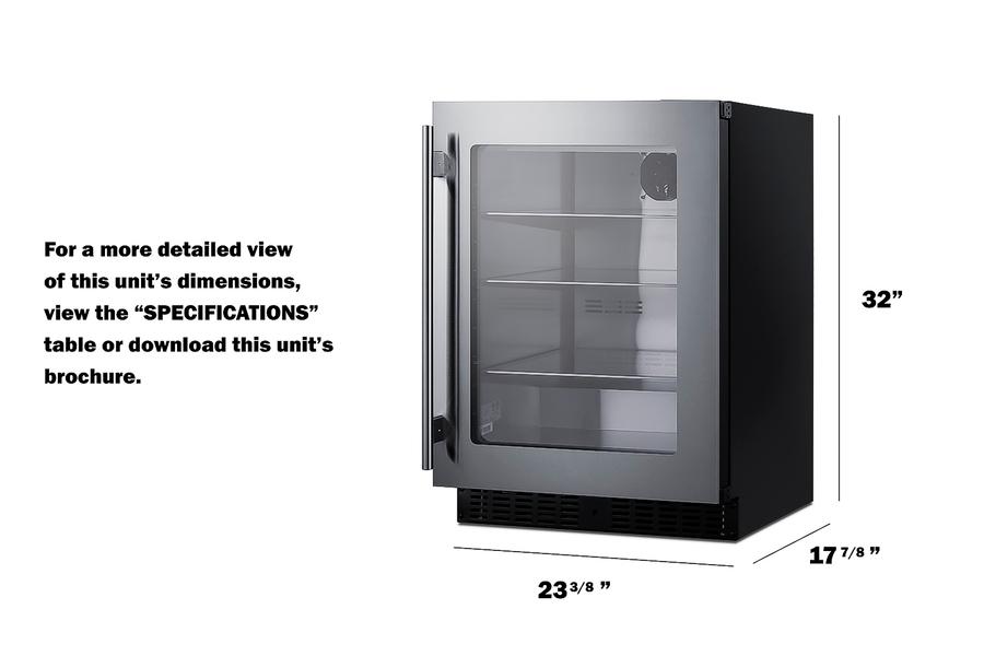 24" Wide Built-in Beverage Center, ADA Compliant