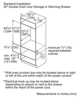 500 Series, 30", Double Wall Oven, SS, Thermal/Thermal, Knob Control