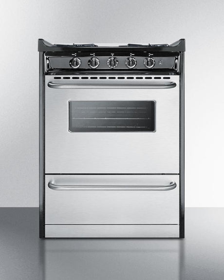 24" Wide Gas Range, Open Burners