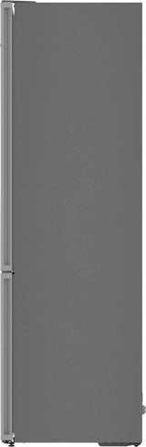 800 Series Free-standing fridge-freezer with freezer at bottom, glass door 24" White, Total No Frost