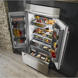 24.2 Cu. Ft. 42" Width Built-In Panel Ready French Door Refrigerator with Platinum Interior Design