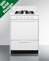 24" Wide Propane Gas Range, Battery Start