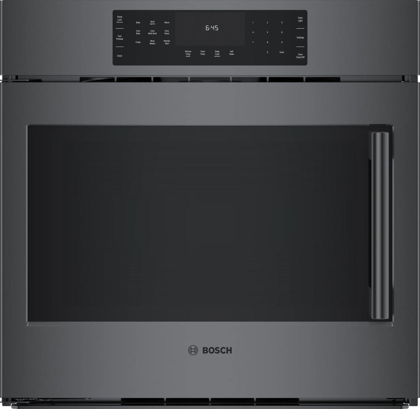 800 Series Single Wall Oven 30" Left SideOpening Door, Black Stainless Steel