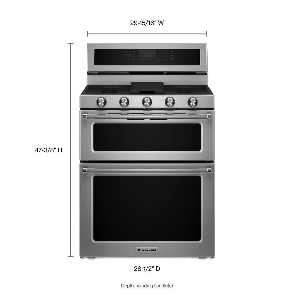 30-Inch 5 Burner Dual Fuel Double Oven Convection Range