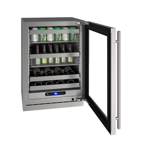 Hbv524 24" Beverage Center With Stainless Frame Finish and Right-hand Hinge Door Swing and Lock (115 V/60 Hz)