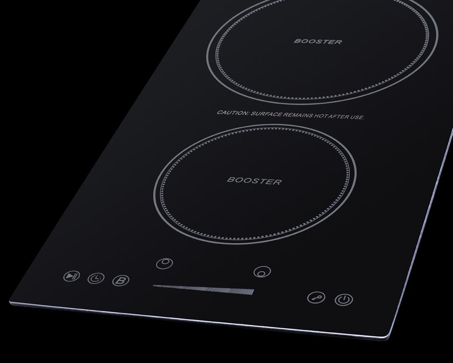 12" Wide 208-240v 2-zone Induction Cooktop Induction Cooktop With Safety Shutoff