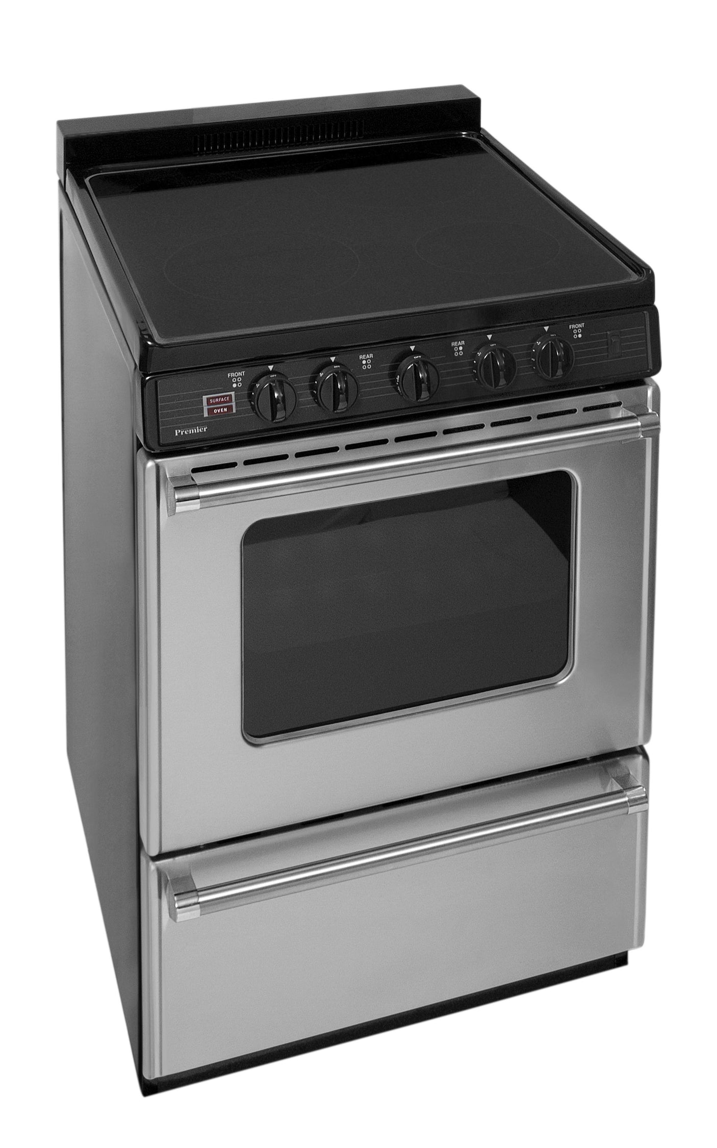 24 in. Freestanding Smooth Top Electric Range in Stainless Steel