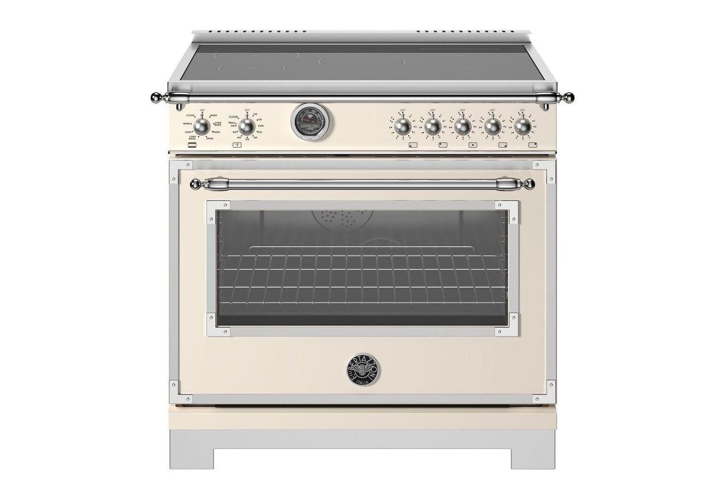 Heritage 36" Range Induction Self Clean Avorio Ivory