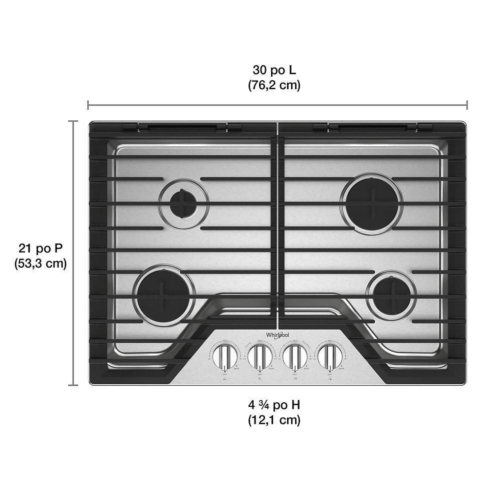 30-inch Gas Cooktop with EZ-2-Lift™ Hinged Cast-Iron Grates