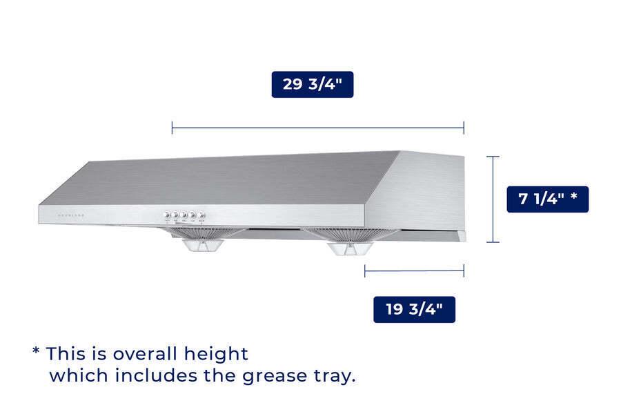 Hauslane  Chef 30-in Ducted Stainless Steel Undercabinet Range Hood