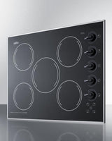 27" Wide 230v 5-burner Radiant Cooktop