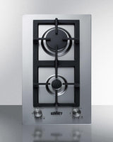 12" Wide 2-burner Propane Gas Cooktop In Stainless Steel