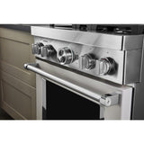 KitchenAid® 30'' Smart Commercial-Style Gas Range with 4 Burners