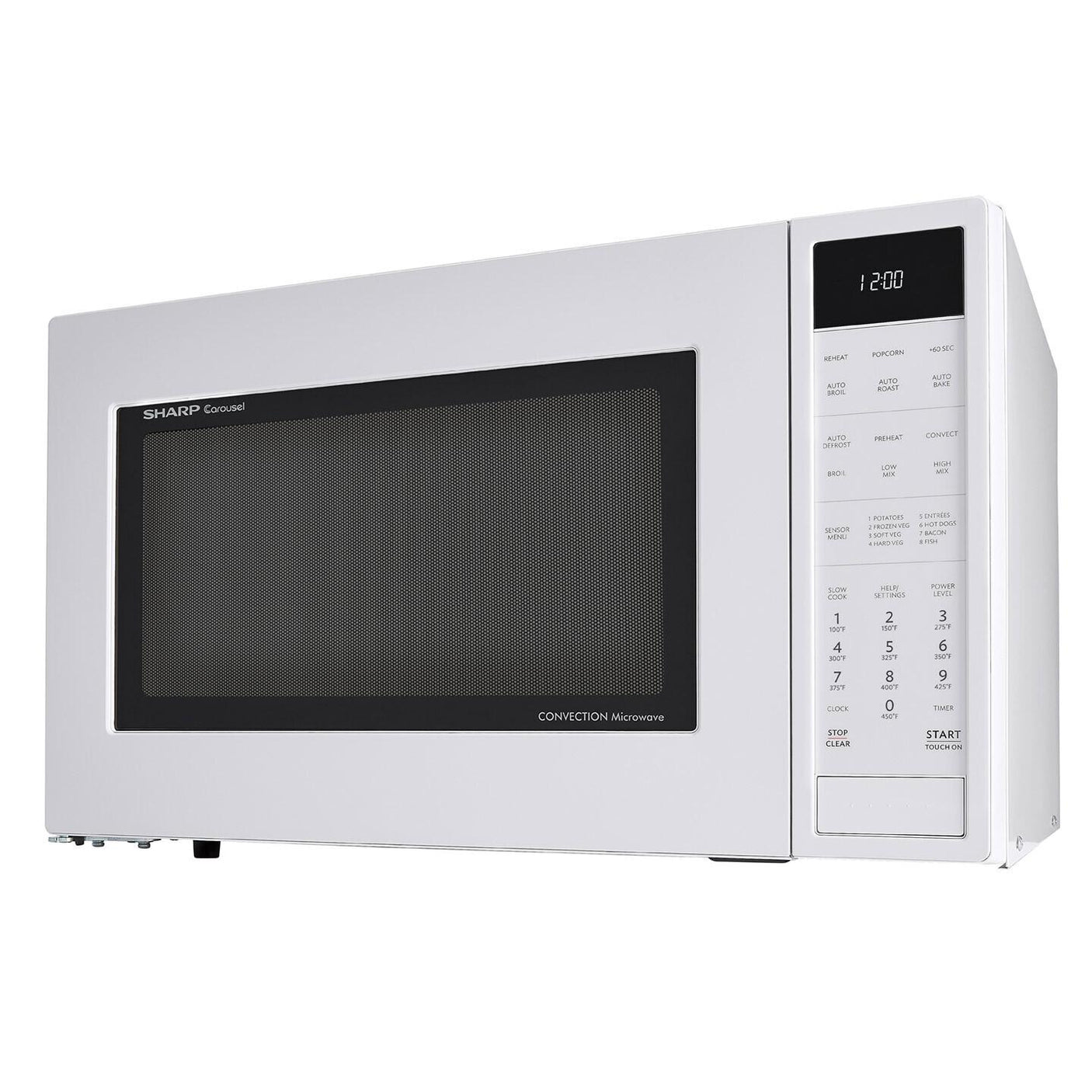 1.5 cu. ft. 900W Sharp White Carousel Convection + Microwave Oven