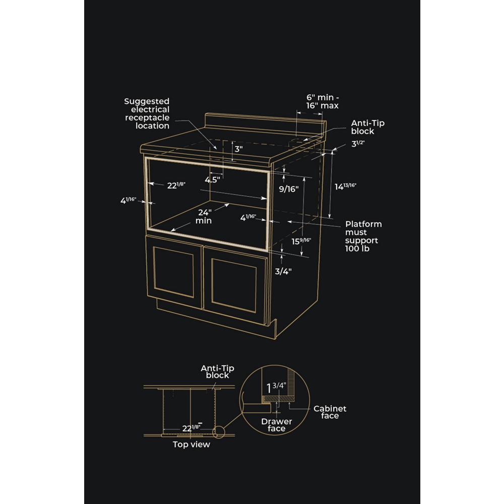 RISE™ 30" Under Counter Microwave Oven with Drawer Design