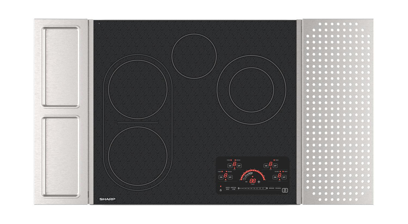 24 in. Drop-In Radiant Cooktop with Side Accessories