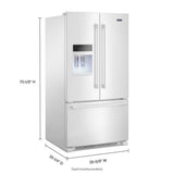 36- Inch Wide French Door Refrigerator with PowerCold® Feature - 25 Cu. Ft.