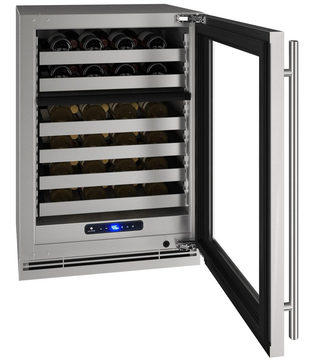 Hwd524 24" Dual-zone Wine Refrigerator With Stainless Frame Finish and Field Reversible Door Swing (115 V/60 Hz)