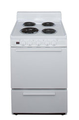 24 in. Freestanding Electric Range in White