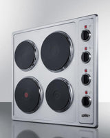 24" Wide 230v 4-burner Solid Disk Cooktop