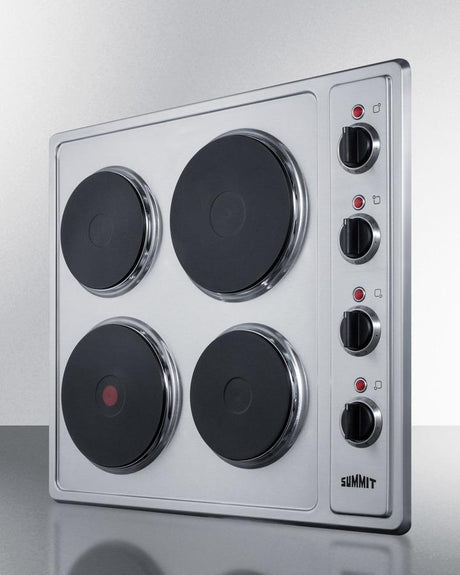 24" Wide 230v 4-burner Solid Disk Cooktop