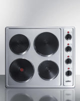 24" Wide 230v 4-burner Solid Disk Cooktop