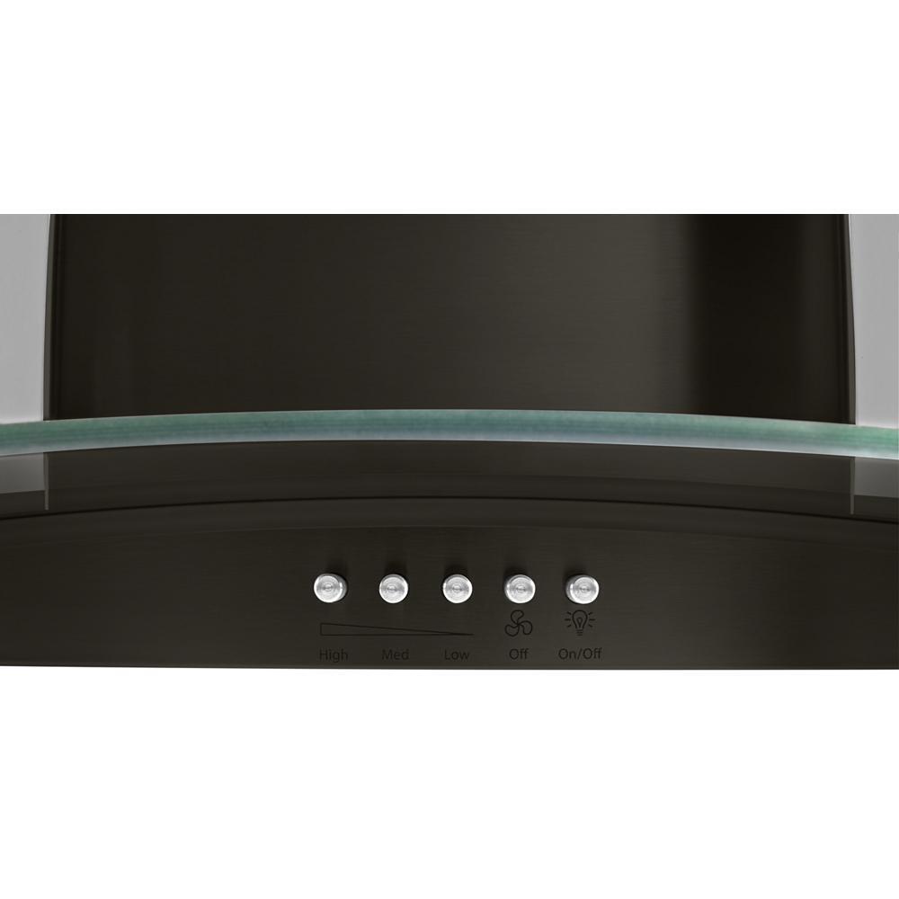 36" Concave Glass Wall Mount Range Hood