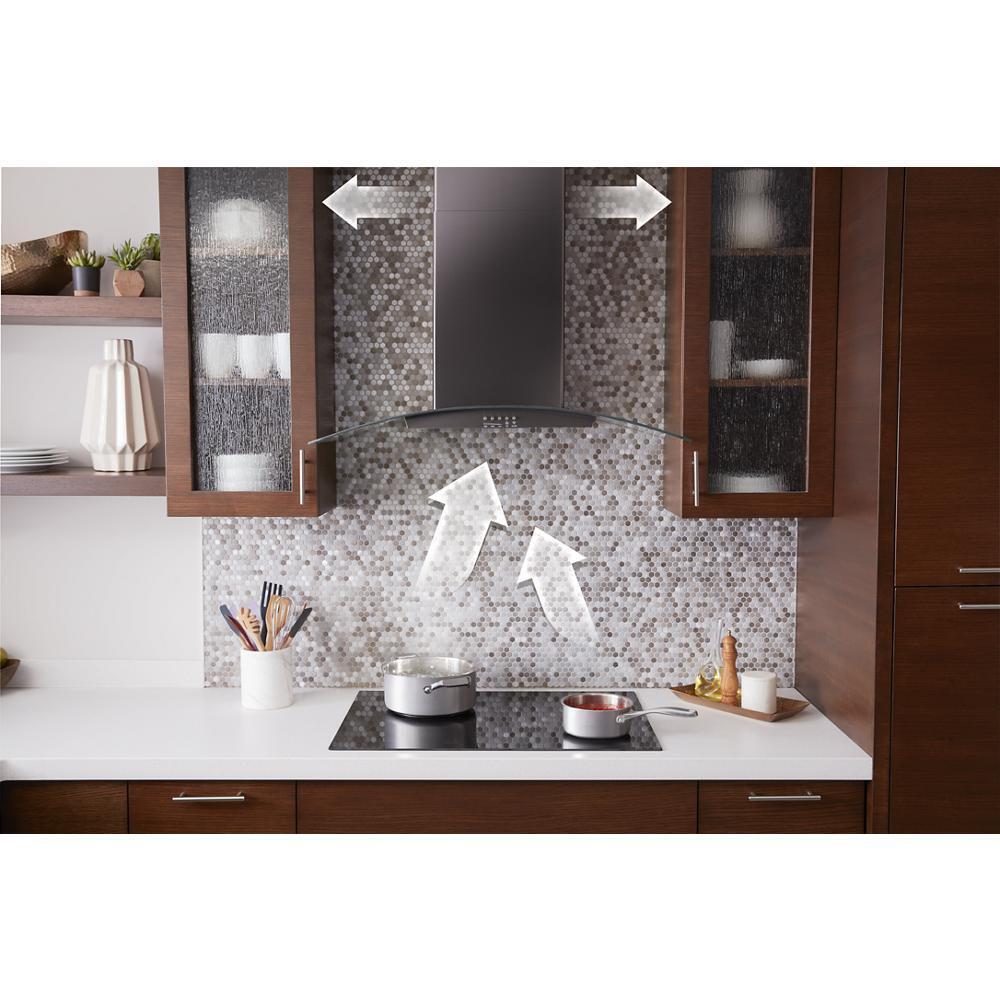 30" Concave Glass Wall Mount Range Hood