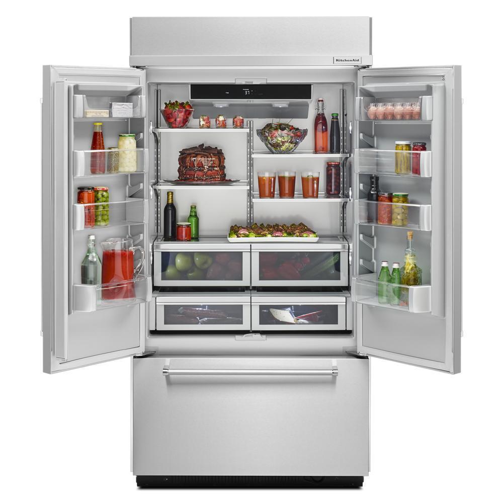 24.2 Cu. Ft. 42" Width Built-In Panel Ready French Door Refrigerator with Platinum Interior Design