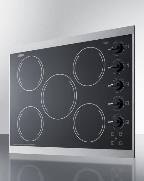 27" Wide 230v 5-burner Radiant Cooktop