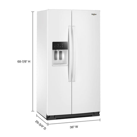 36-inch Wide Side-by-Side Refrigerator - 21 cu. ft.