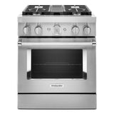 KitchenAid® 30'' Smart Commercial-Style Dual Fuel Range with 4 Burners