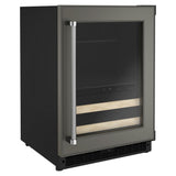 24" Panel-Ready Beverage Center with Wood-Front Racks