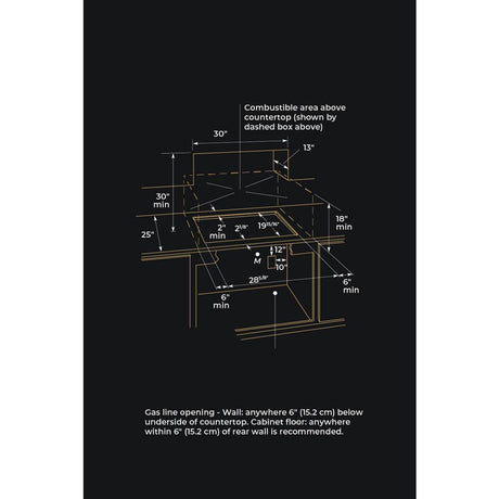 30 JX3™ Gas Downdraft Cooktop