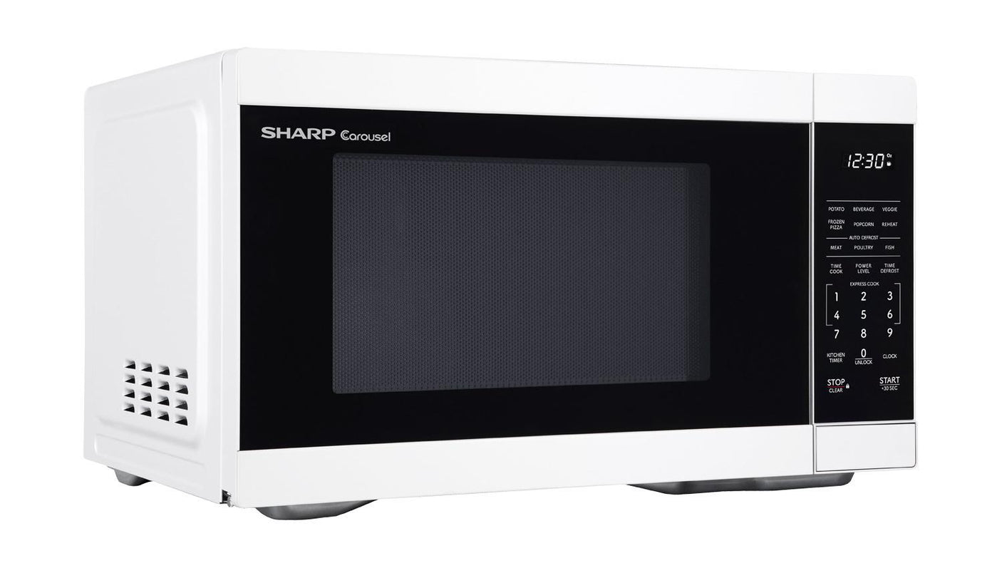 Sharp 1.1 cu. ft. 1000W White Countertop Microwave Oven